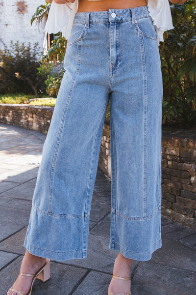 Cadence Mini Flare Jeans, White – North & Main Clothing Company
