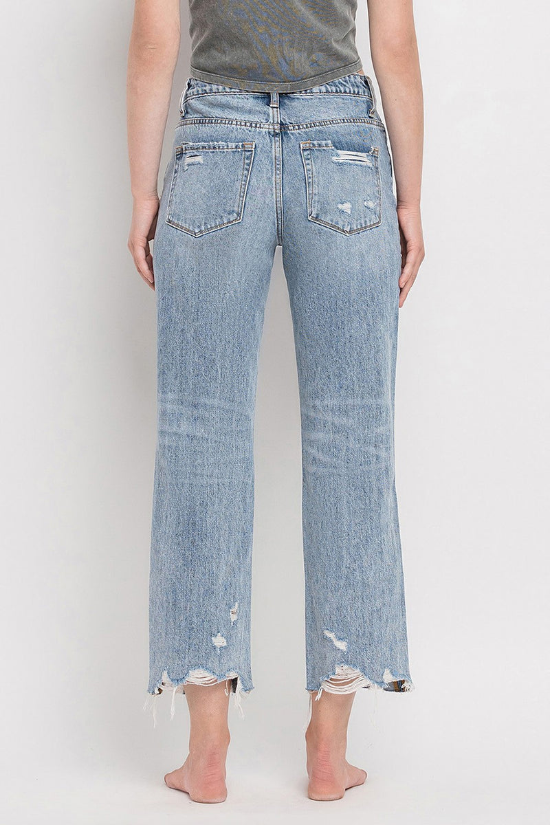 Morgan 90s Vintage Crop Jeans, Blue Melody