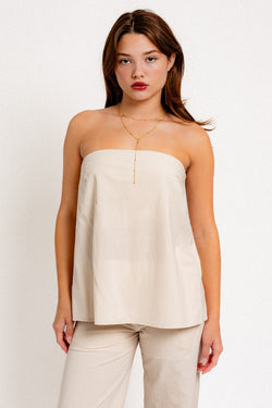 Natalie Full Length Tube Top, Cream