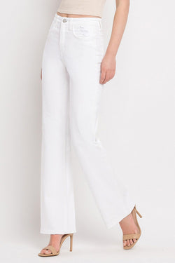 Leslie 90's Vintage Super Hi Flare Jeans, Optic White