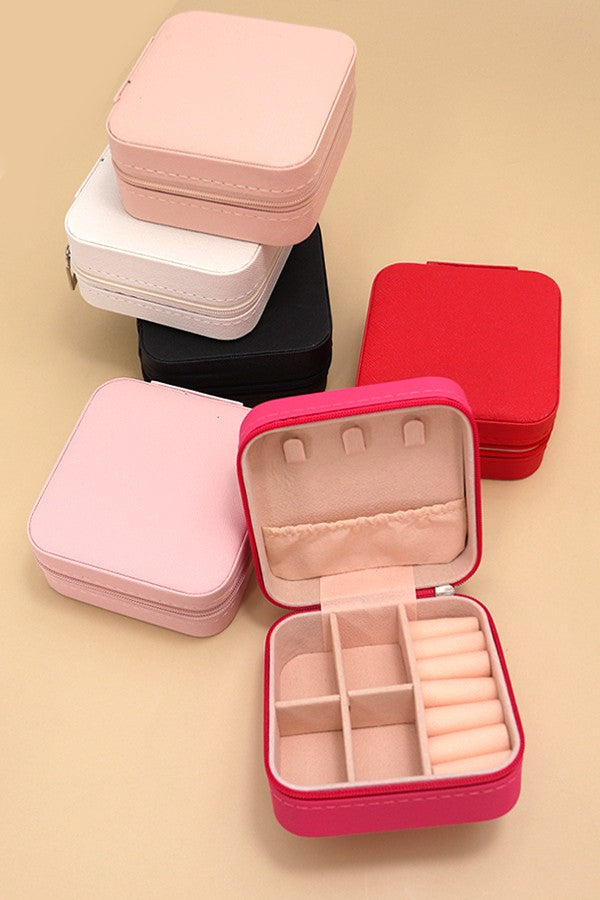 Jewelry Organizer Travel Case, Light Pink