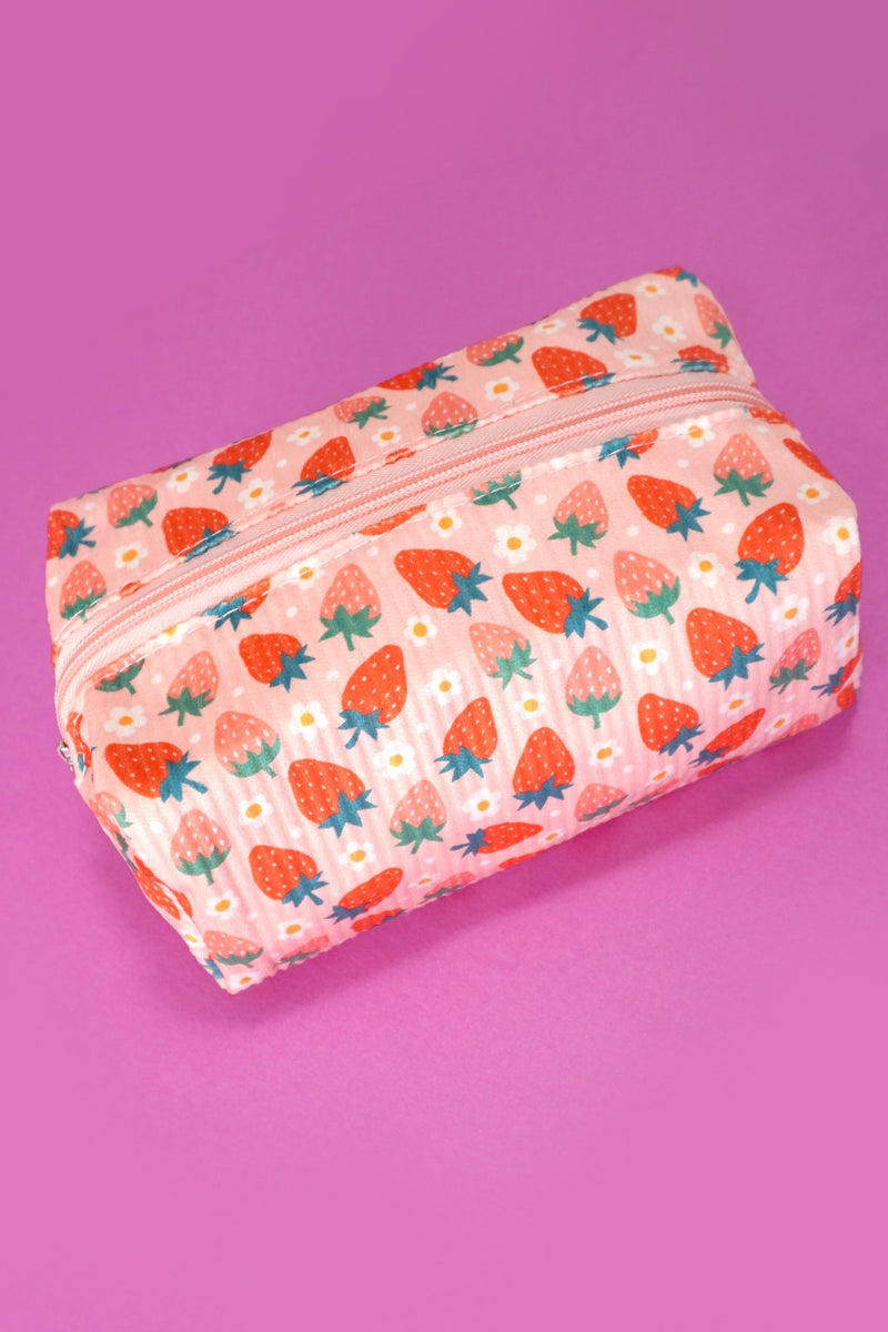 Strawberry Cosmetic Pouch Bag