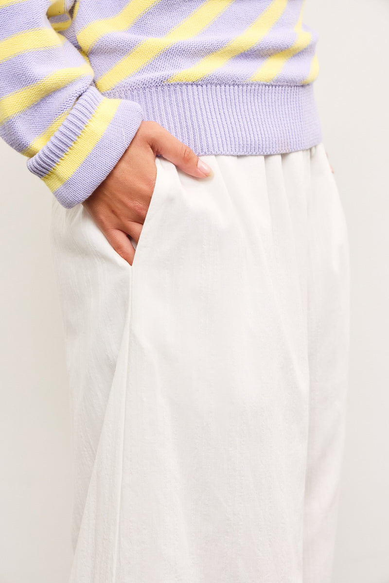 Luna Wide Leg Pants, White