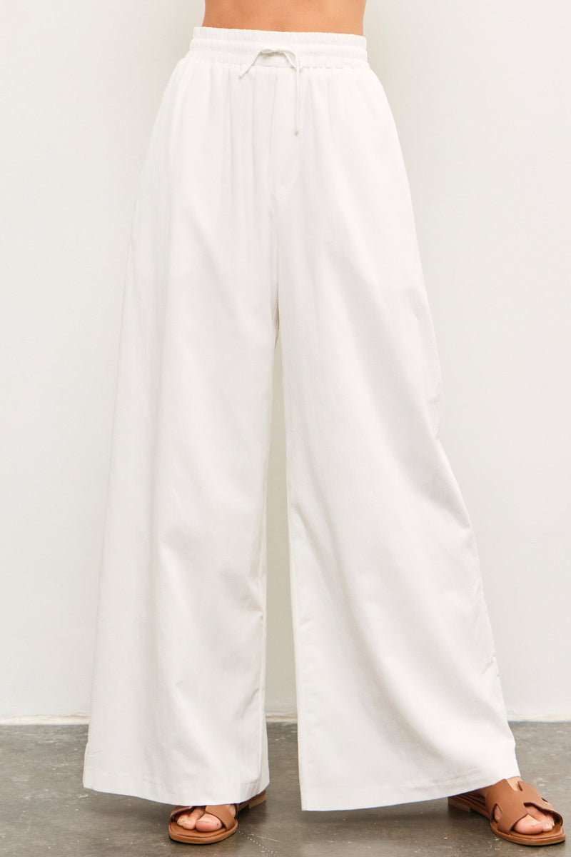 Luna Wide Leg Pants, White