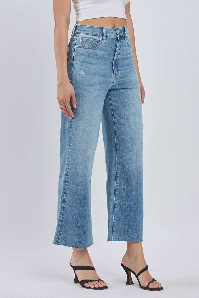 Mari Ultra Wide Leg Crop Jeans, Leavin