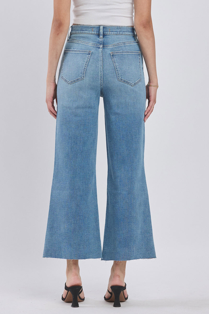 Mari Ultra Wide Leg Crop Jeans, Leavin