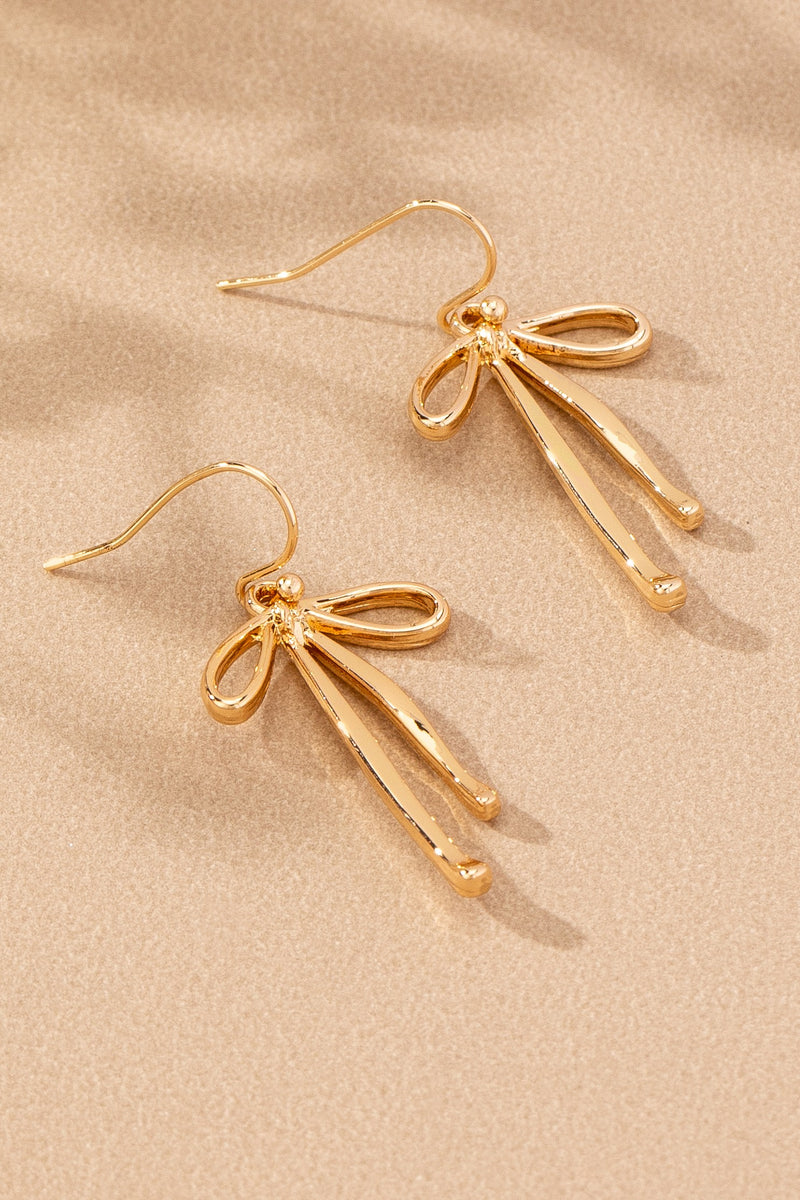 Sophia Bow Drop Earring, Gold