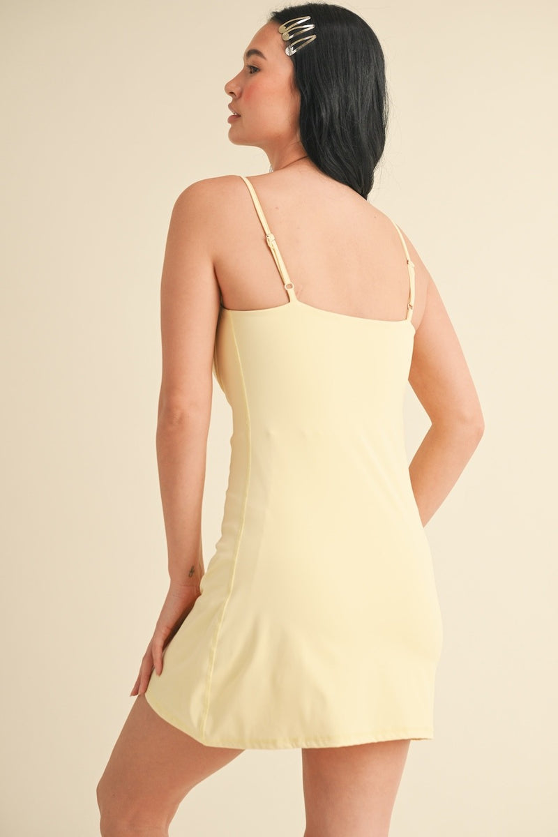 Catalina Athletic Mini Dress, Lemon