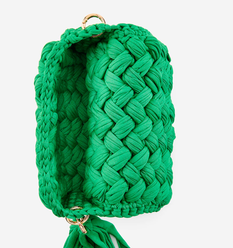 Aspen Woven Crossbody, Green