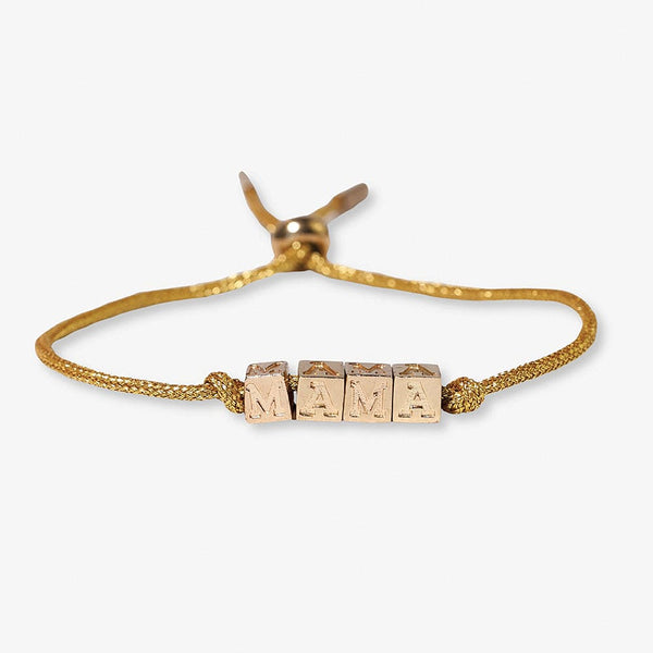 Goldie Brass Letter Cord Bracelet | Ink + Alloy