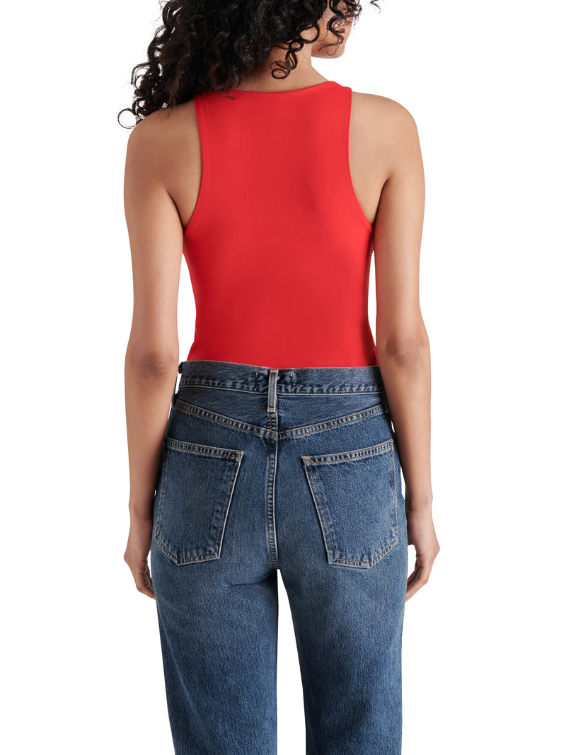 Nico Sleeveless Bodysuit, Red | Steve Madden