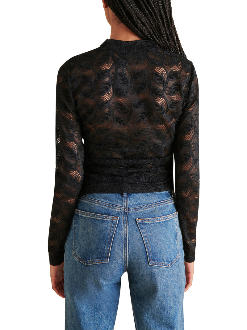 Cherie Lace Top, Black | Steve Madden