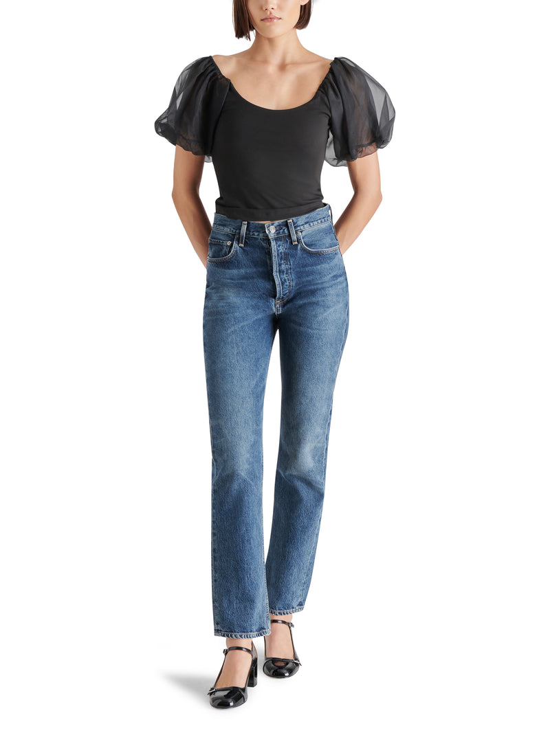 Pamelia Top, Black | Steve Madden