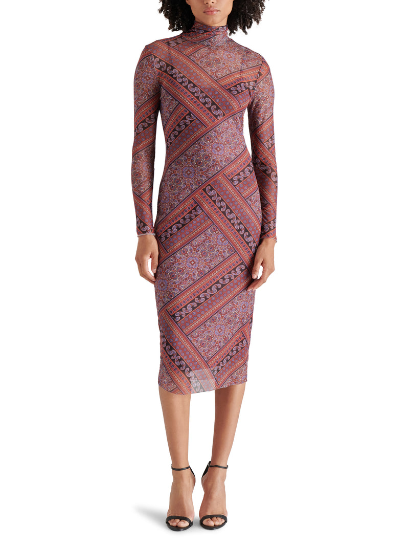 Vivienne Mesh Bodycon Dress, Multi | Steve Madden