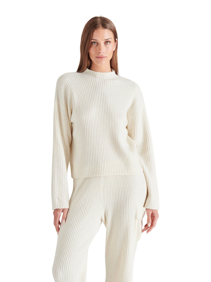 Willa Mock Neck Sweater, Whisper White | Steve Madden