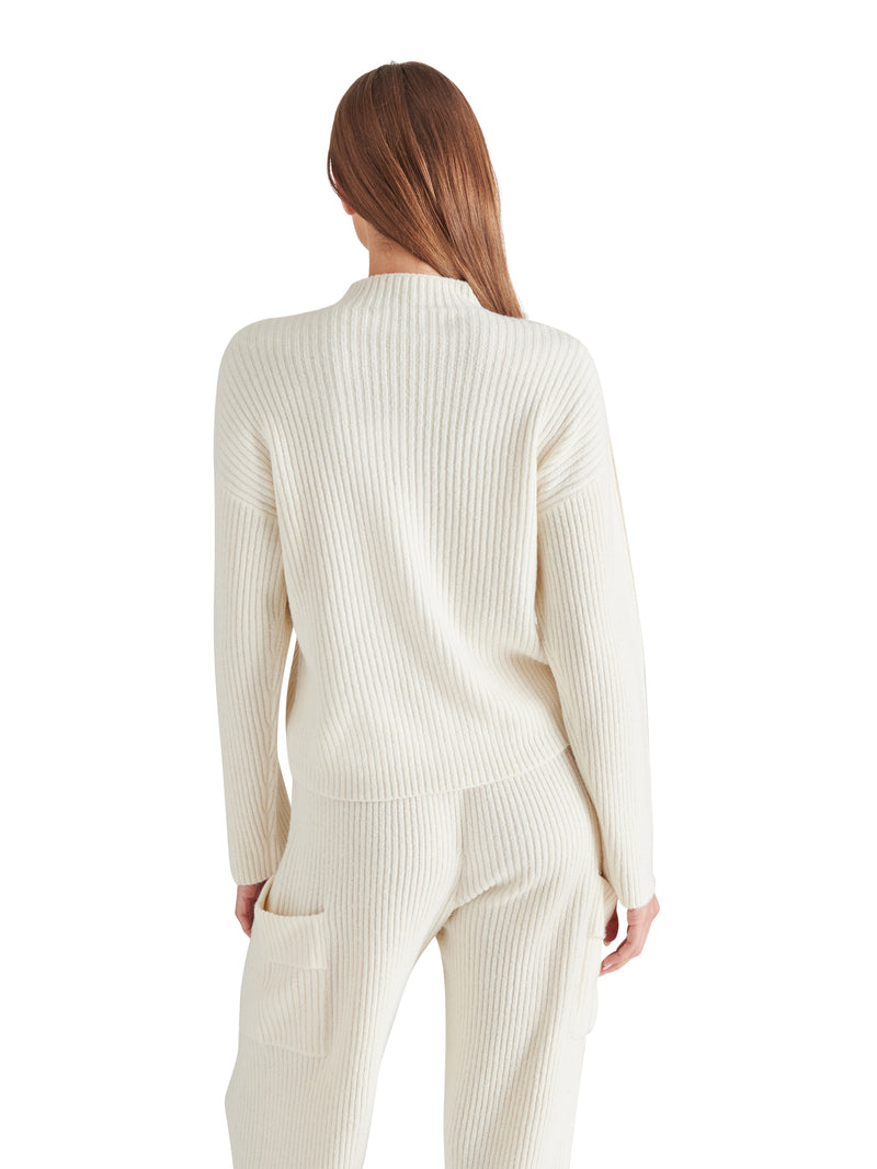 Willa Mock Neck Sweater, Whisper White | Steve Madden