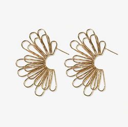 Florence Fanned Layered Loop Earrings | Ink + Alloy