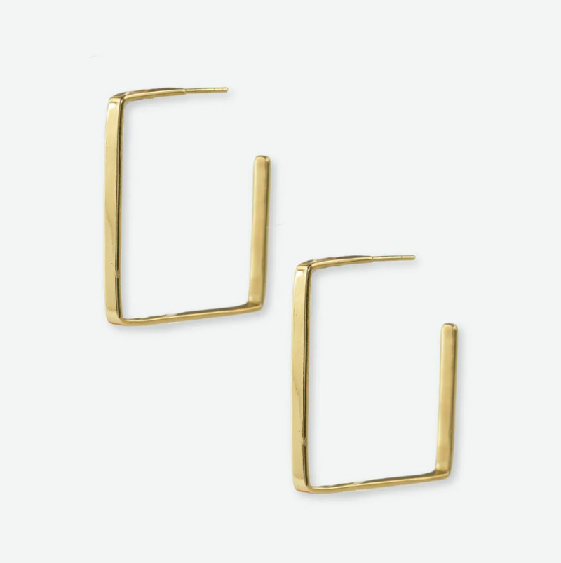 Leah Square Hoop Earrings | Ink + Alloy