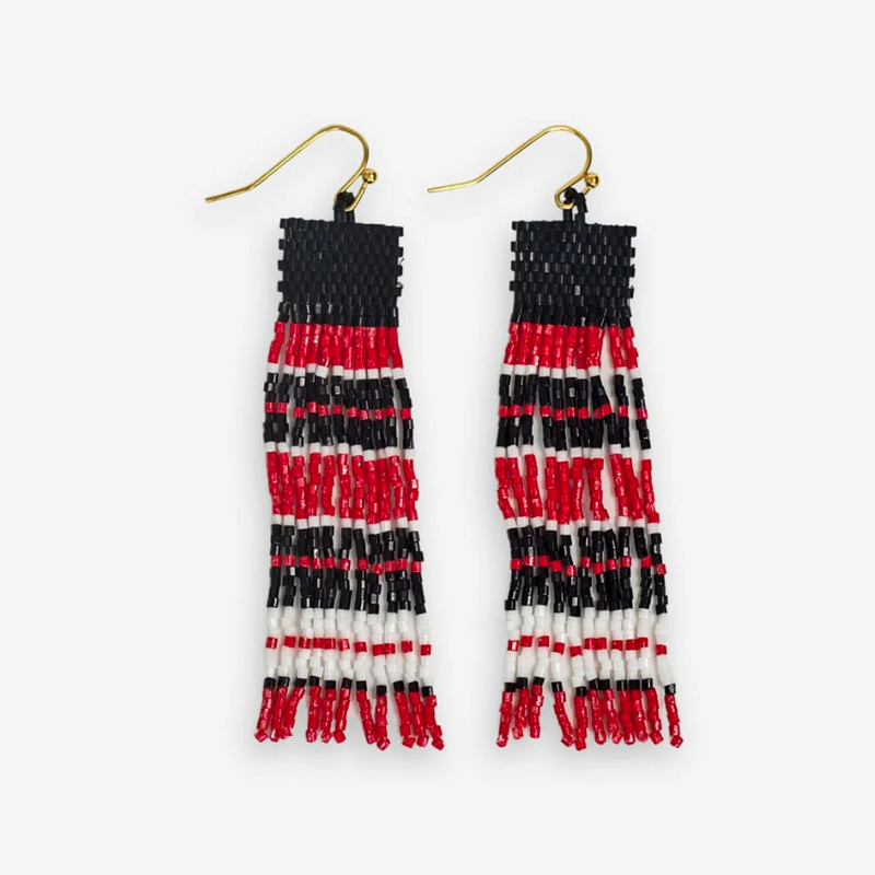 Billie Horizontal Stripe Fringe Earrings | Ink + Alloy