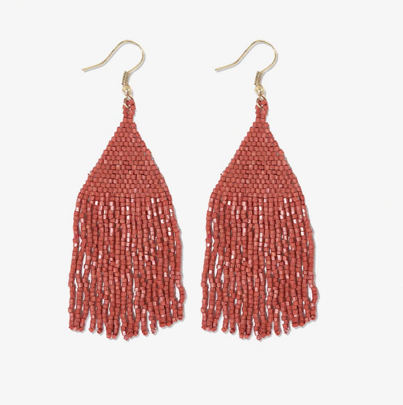 Lexie Solid Beaded Fringe Earrings | Ink + Alloy