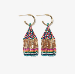 Leta Confetti Stripe Fringe Earrings | Ink + Alloy