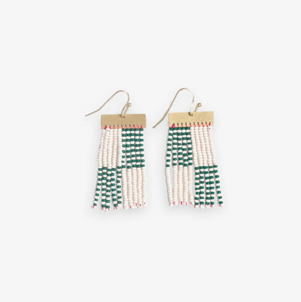 Scout Colorblock Beaded Fringe Earrings | Ink + Alloy