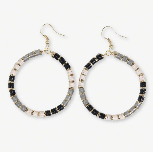 Fonda Gold Stripe Hoop Earrings | Ink + Alloy