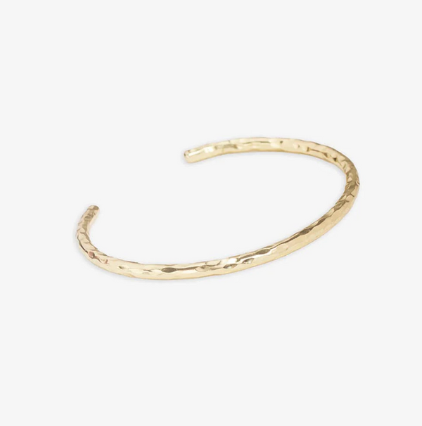 Lydia Hammered Brass Cuff Bracelet | Ink + Alloy