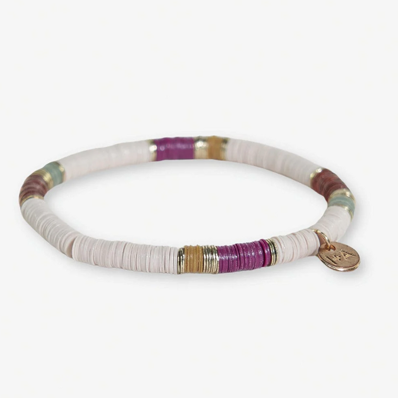 Grace Stripe On Cream Stretch Bracelet | Ink + Alloy