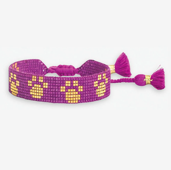 Gabby Paw Prints Beaded Bracelet | Ink + Alloy