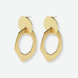 Ginger Abstract Door Knocker Earrings | Ink + Alloy