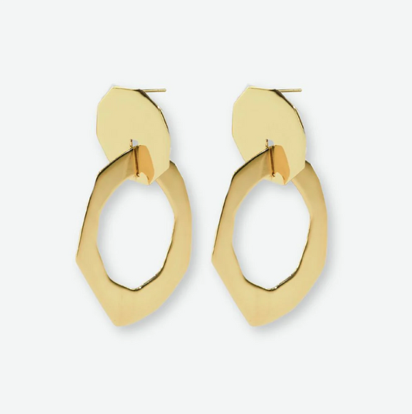 Ginger Abstract Door Knocker Earrings | Ink + Alloy