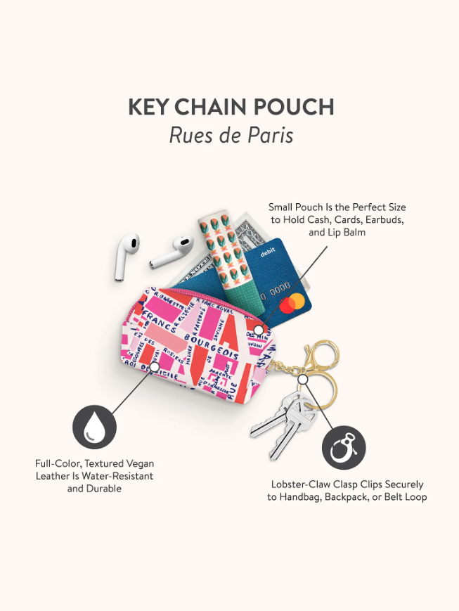 Rues De Paris Key Chain Pouch