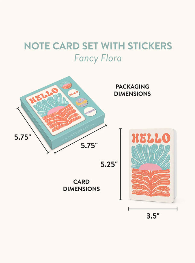 Fancy Flora Note Card Set