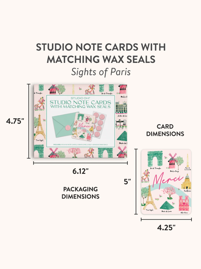 Sights of Paris Studio Note Cards