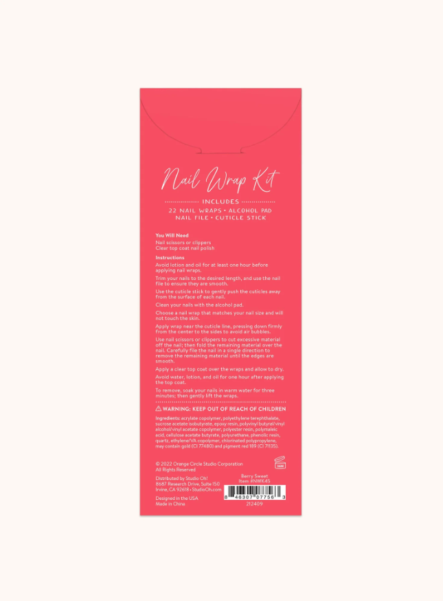 Berry Sweet Mani Nail Wrap Kit