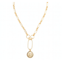 Zoe Lion Medallion Lariat | Sahira Jewelry