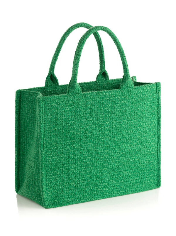 Billie Tweed Tote, Green