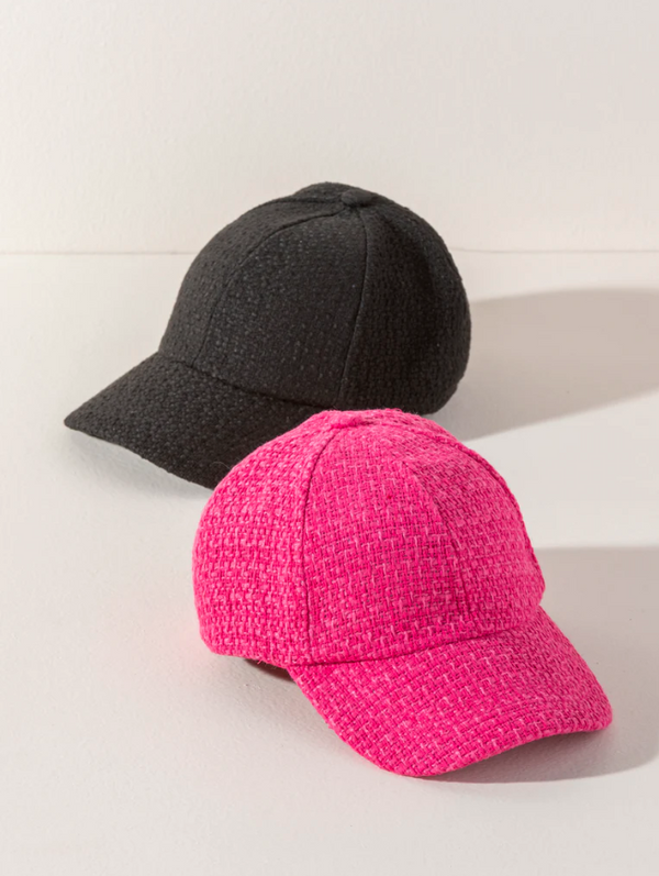 Billie Tweed Ball Cap, Pink