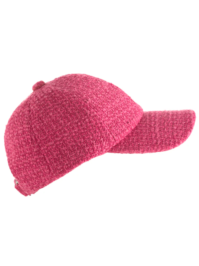 Billie Tweed Ball Cap, Pink