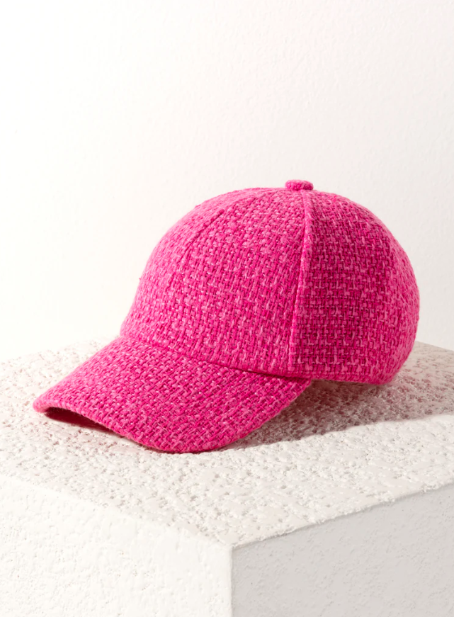 Billie Tweed Ball Cap, Pink