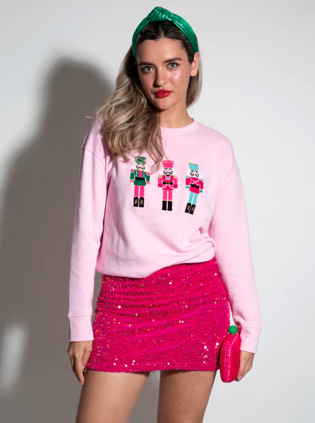 Nutcracker Graphic Sweatshirt, Blush