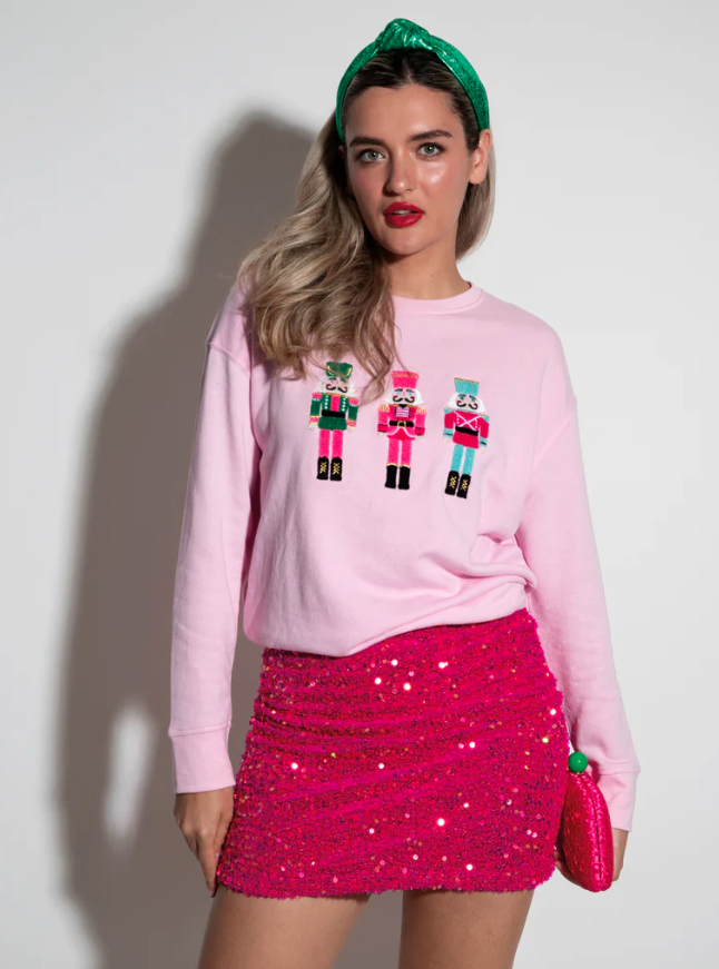 Nutcracker Graphic Sweatshirt, Blush