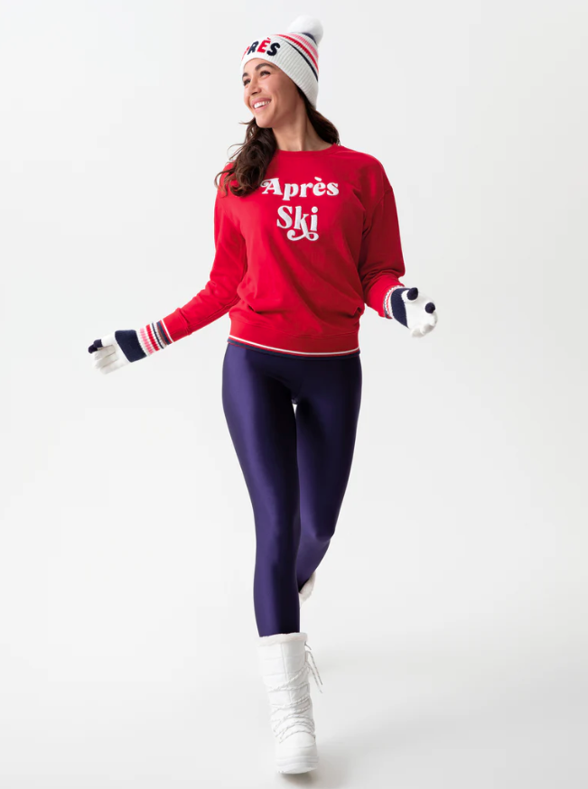 Apres Ski Graphic Sweatshirt, Red