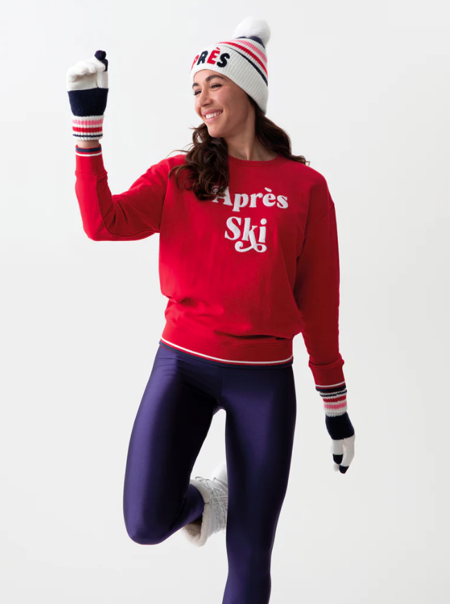 Apres Ski Graphic Sweatshirt, Red