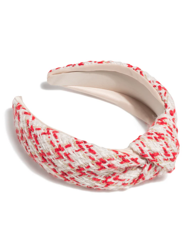 Boucle Knotted Headband, Red