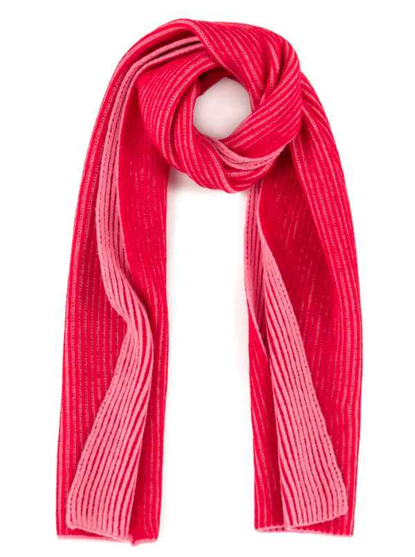 Christie Reversible Scarf, Red/Pink