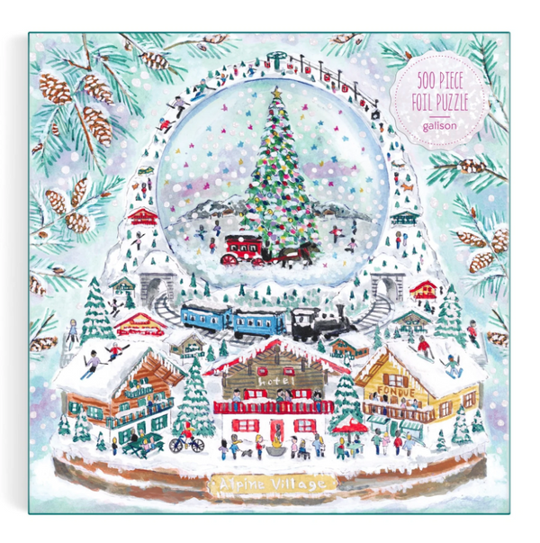 Alpine Village Snow Globe 500 PC Puzzle