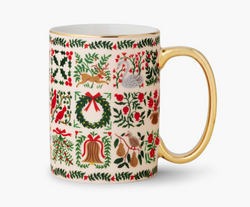 Holiday Mug With Gold Handle, Christmastide | Rifle Paper Co.