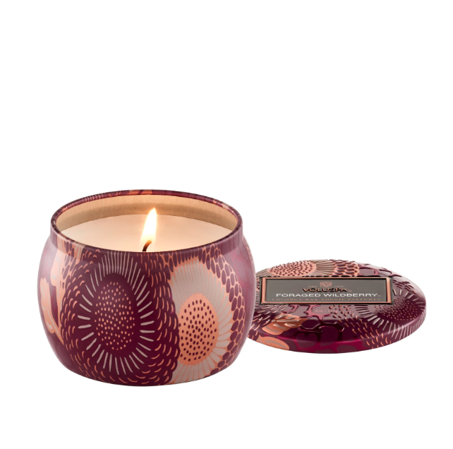 Mini Decorative Tin Candle, Foraged Wildberry | Voluspa